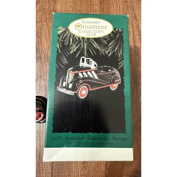 Hallmark Keepsake Club Edition 1996 Ornament, 1937 Steelcraft Auburn by Murray - Picture 2 of 7